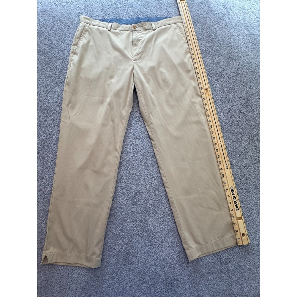 Brooks Brothers Advantage Chinos Stretch Khaki Pants Mens W40 L30 Flat Front Bus
